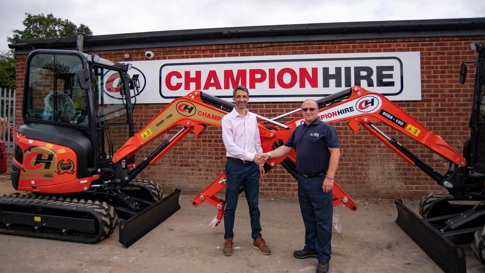 Champion Hire celebrates 100th digger order image