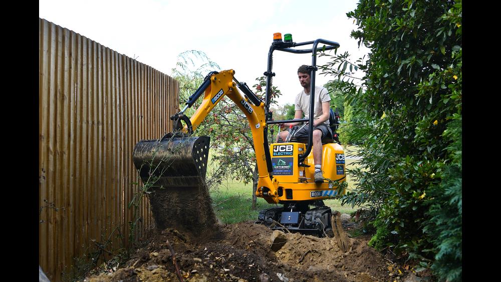 Electric digger for Wetherby Tool and Plant Hire image