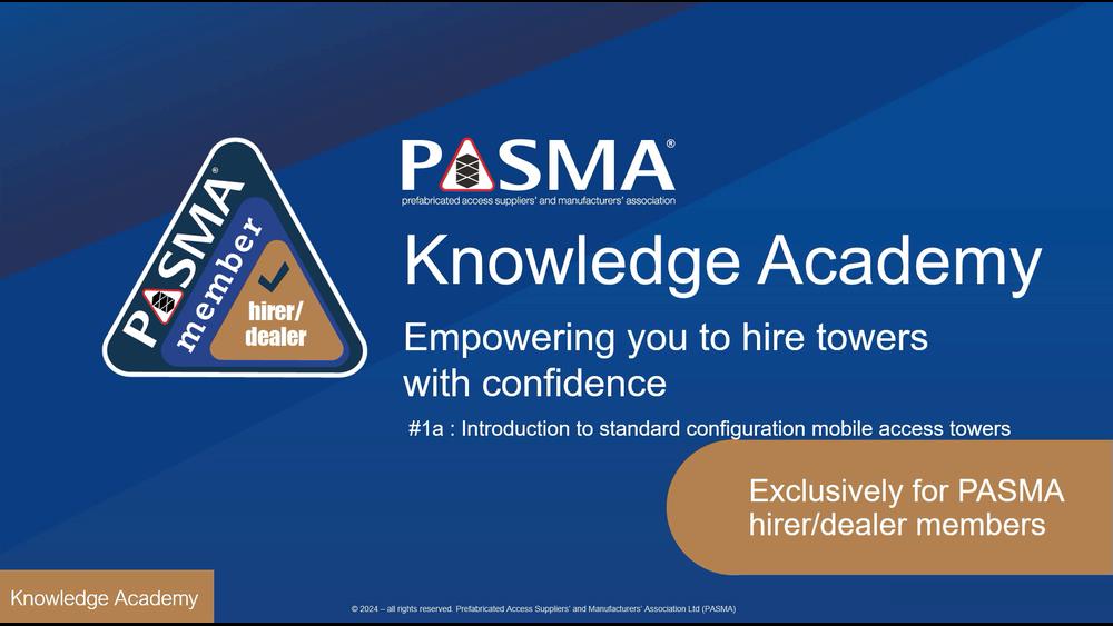 PASMA Knowledge Academy - Untapped Training image