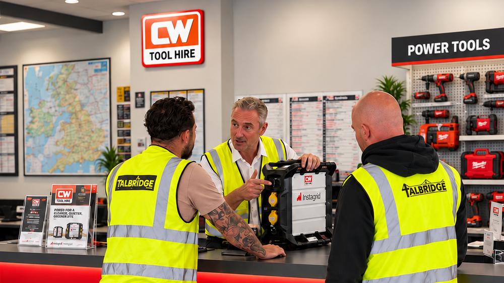 CW Plant Hire swaps generators for battery power image